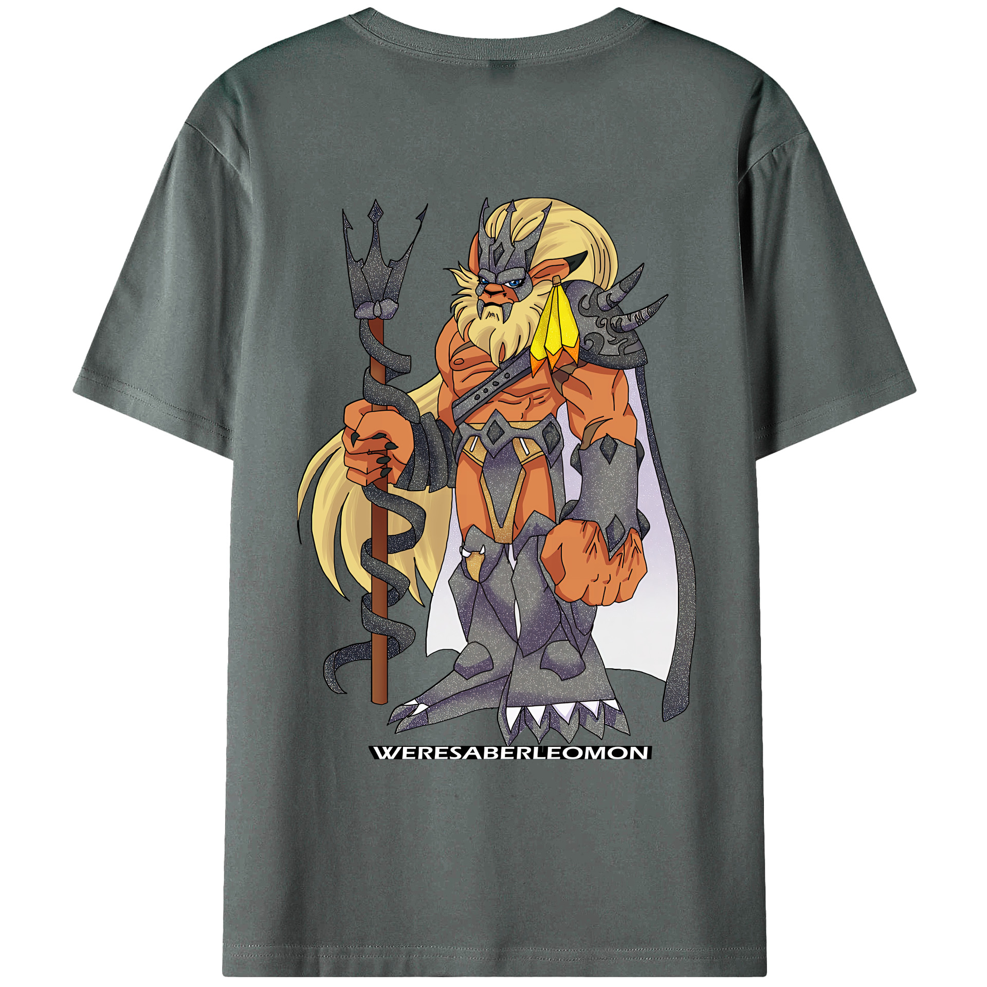（画像用） Digimon デジタルモンスター/デジモン 綿100％ メンズ半袖Tシャツ（バックプリント） 通気性